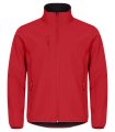 Heren Softshell Jas Clique Classic 0200910 rood